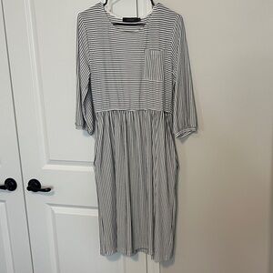 Striped Black and White Dress